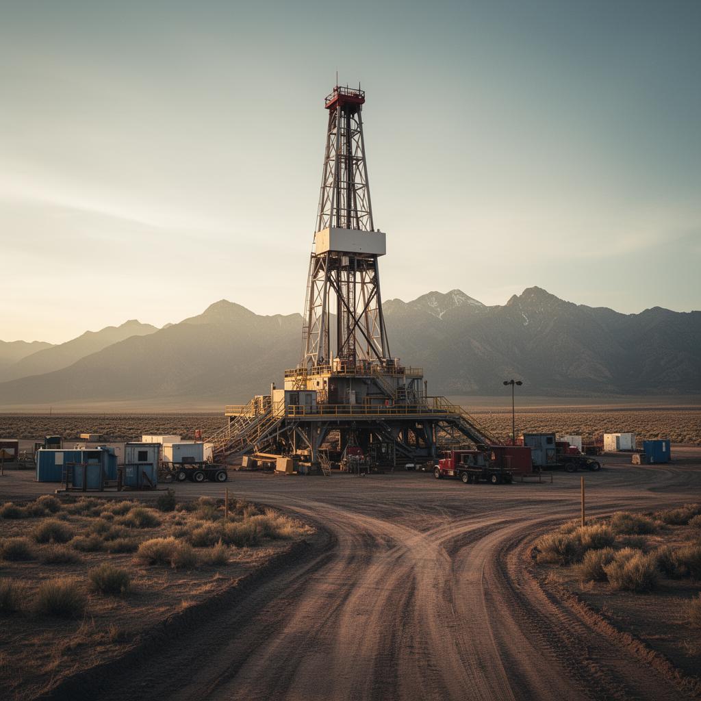Remote industrial worksite in the Rocky Mountains